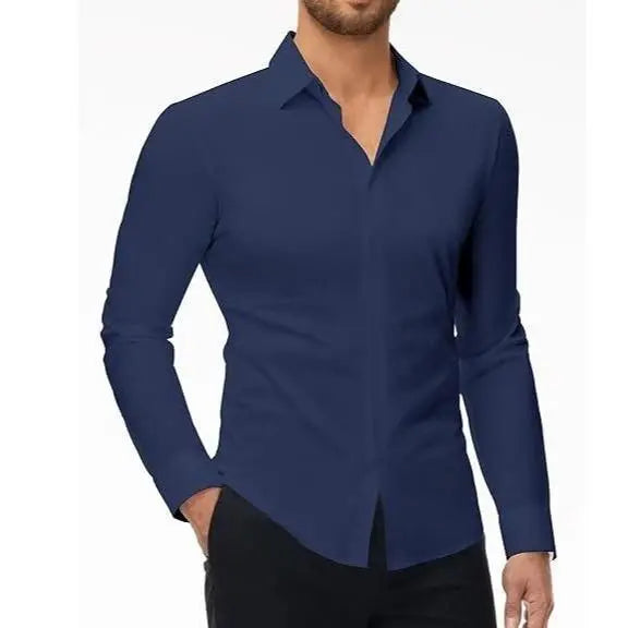 Men’s Slim Fit Stretch Dress Shirt – 16-Way Stretch, Wrinkle-Free