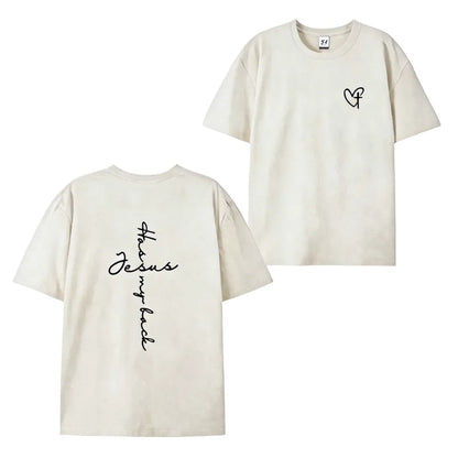 Jesus Has My Back Print T Shirt
