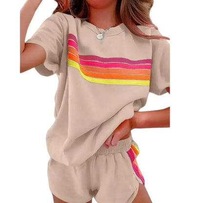Women's Short 2-Piece Rainbow
