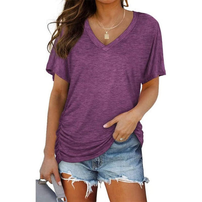 🔥 Women's V-Neck Everyday Tee | Ultra-Soft, Flattering Fit & All-Day Comfort 💖