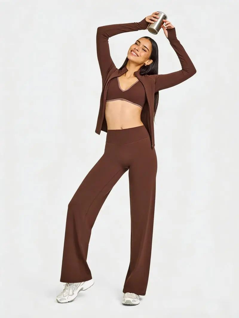 Straight Leg Bottoms Casual Pants