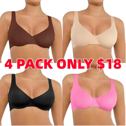 Underwire Adjustable Deep V-neck Bra