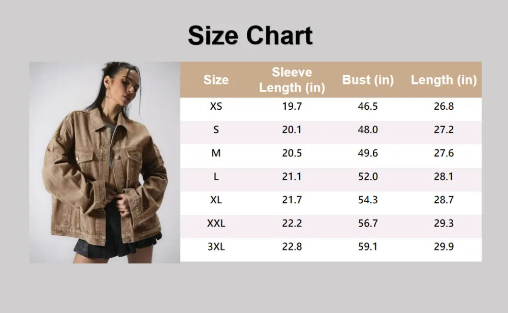 Women's Plain Button Front Drop Shoulder Denim Coat