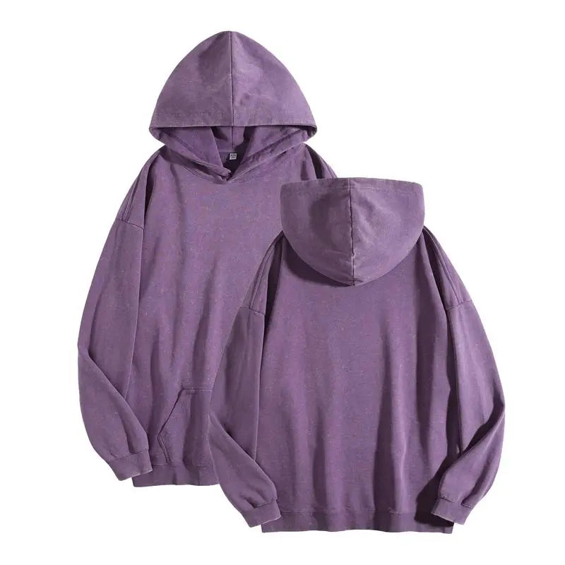 Women's Oversized Acid Wash Cotton Hoodie