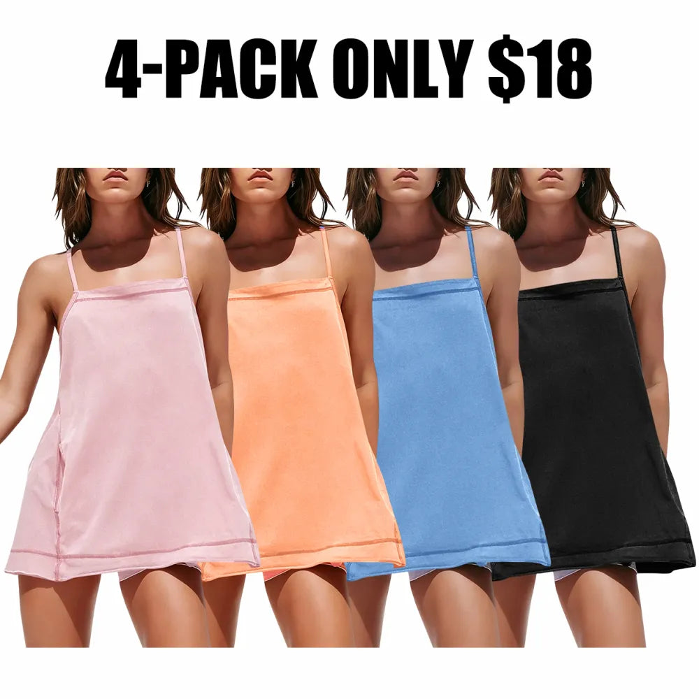 Women's Workout Tank Tops  Square Neck Tunics Loose Sleeveless Spaghetti Strap Athletic Shirts