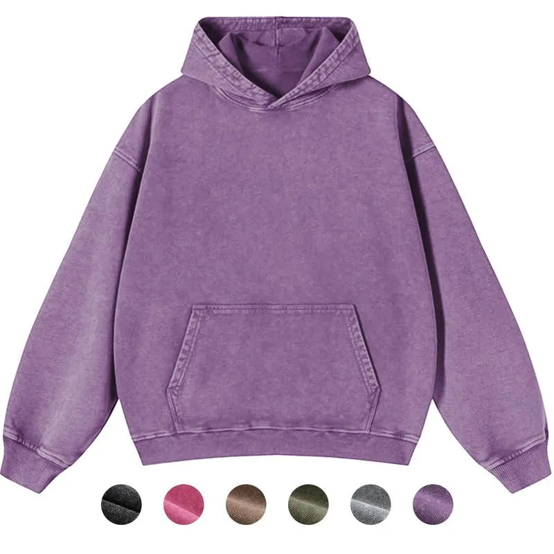 Unisex acid washed hoodie