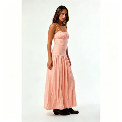 Your Favorite Women's Ava Linen Bustier Maxi Dress