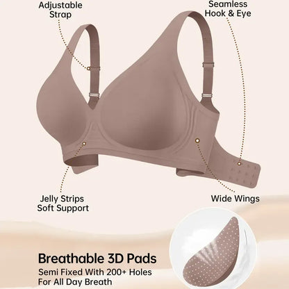 Women's Wireless Seamless Jelly Bra Deep V