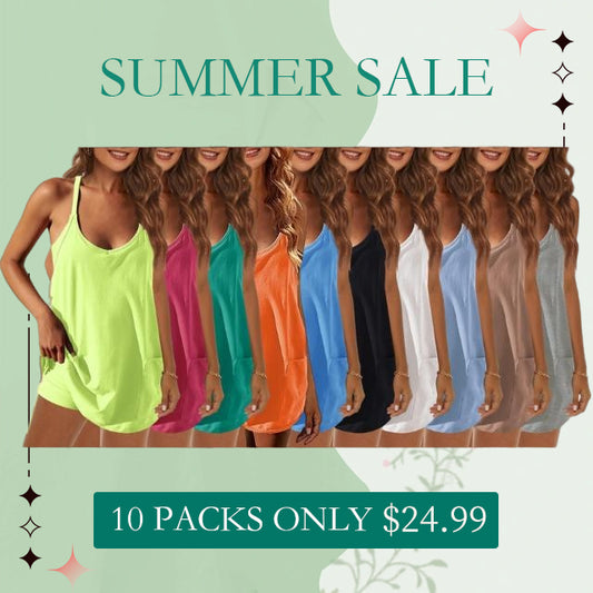 Special Sale❤️Womens Summer Sleeveless Mini Dress V Neck Spaghetti