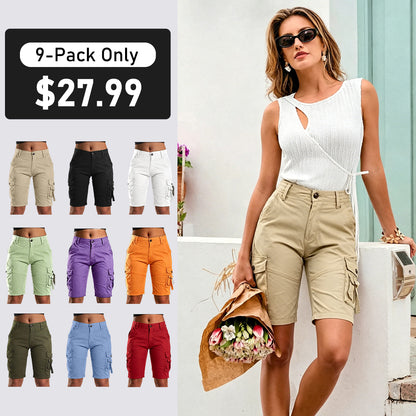 🔥 Women's Stretch Cargo Shorts | Lightweight, Comfortable & Functional 💖