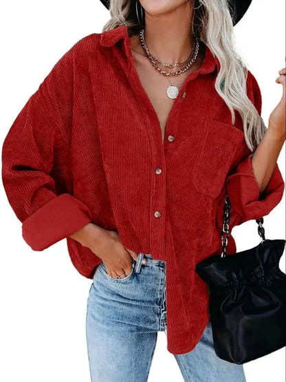 ✨Women's Plain Collared Minimalist Button Front Collared Blouse🔥