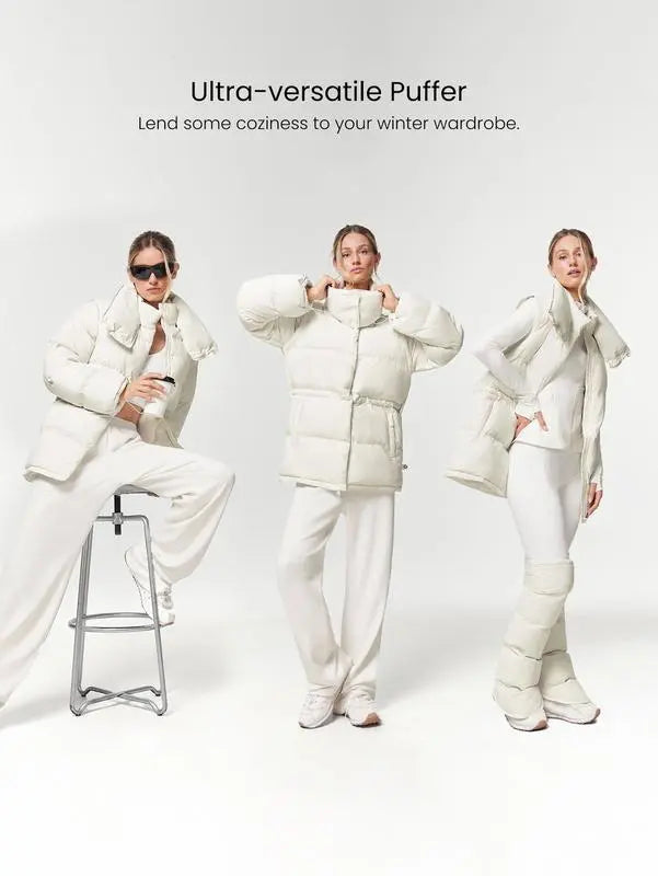 PolarPlay Soft Warm Chill Water-Repellent Lightweight Adjustable Cuffs Waist Detachable Sleeves Collar Puffer Jacket Vest Autumn Winter Outdoor Daily Casual