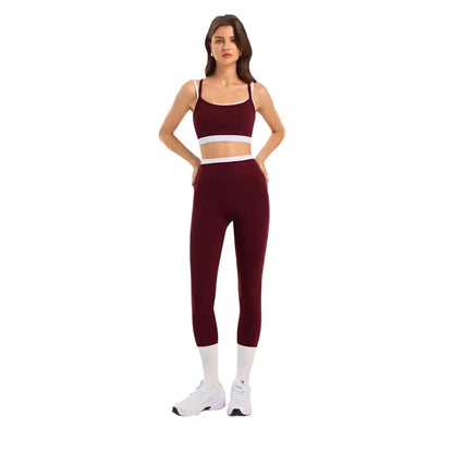 Seamless Leggings & Sports Bra Set with Padded