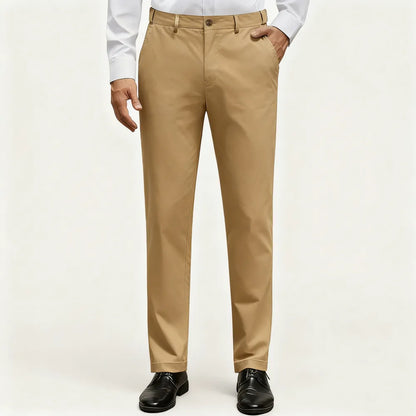 Men's Stretch Dress Pants No Iron Golf Pants Expandable Waist Flat Front Business Casual Pants