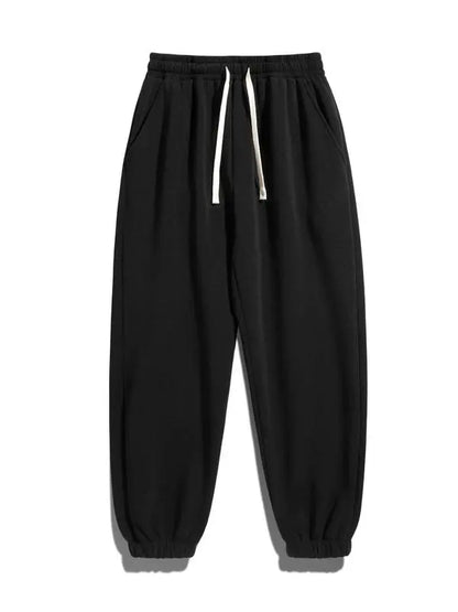 Men's Regular Fit Solid Drawstring Waist Sweatpants