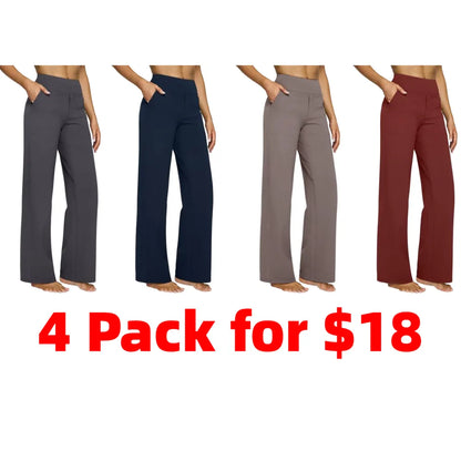 Women Loose High-Waist Business Casual Pants