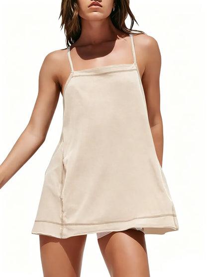 Women's Workout Tank Tops  Square Neck Tunics Loose Sleeveless Spaghetti Strap Athletic Shirts