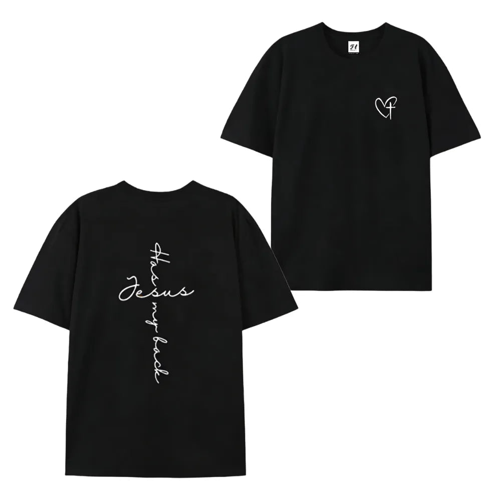 Jesus Has My Back Print T Shirt