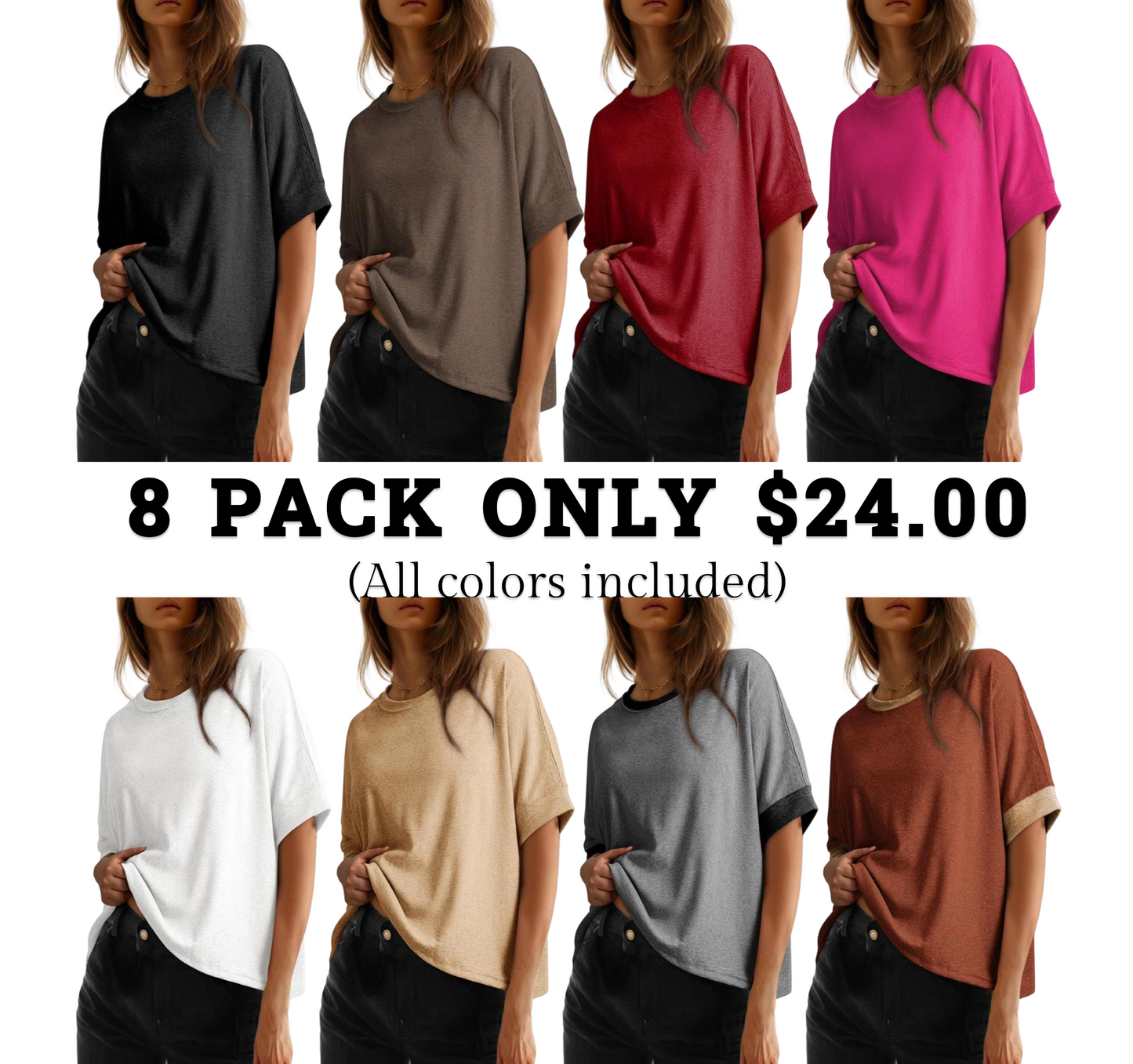 Women's Basic Tee Comfortable Soft Fit