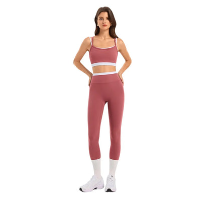 Seamless Leggings & Sports Bra Set with Padded