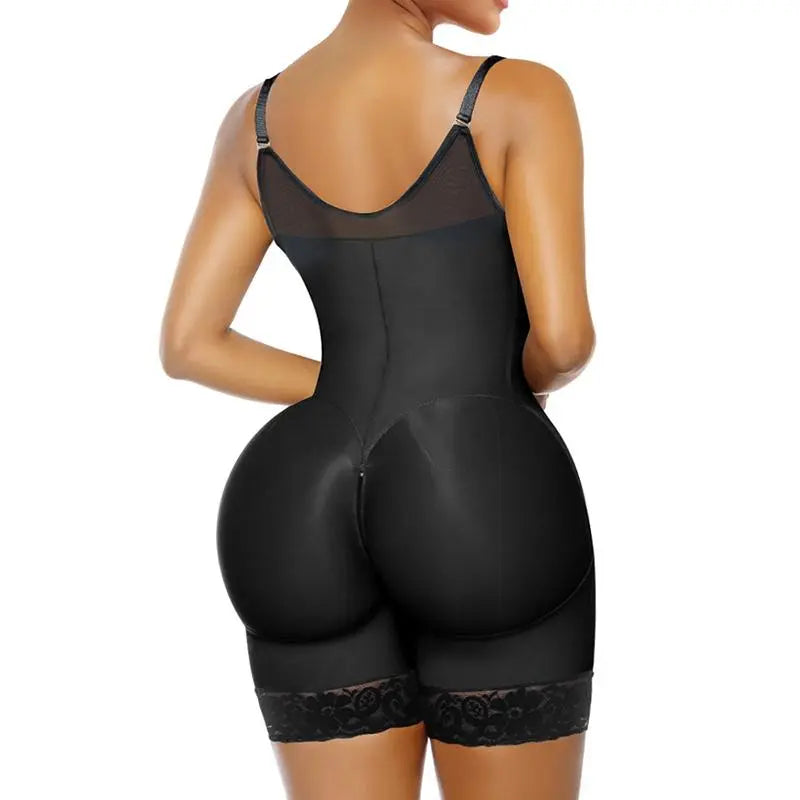 Women's Shaping Underwear Tummy-Control and Butt-Lifting Shaping Pants Zippered Crotch Removable Straps