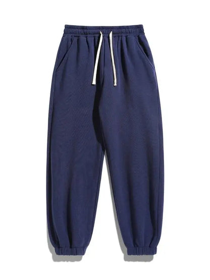 Men's Regular Fit Solid Drawstring Waist Sweatpants
