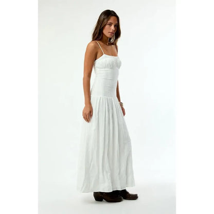 Your Favorite Women's Ava Linen Bustier Maxi Dress