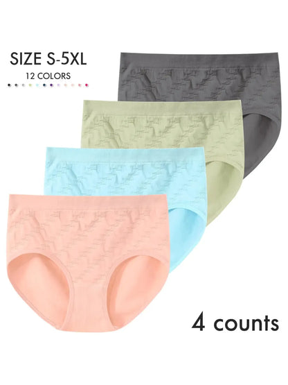 100% COTTON Women's Solid Color Panty, Breathable Comfortable Panty for Daily Wear
