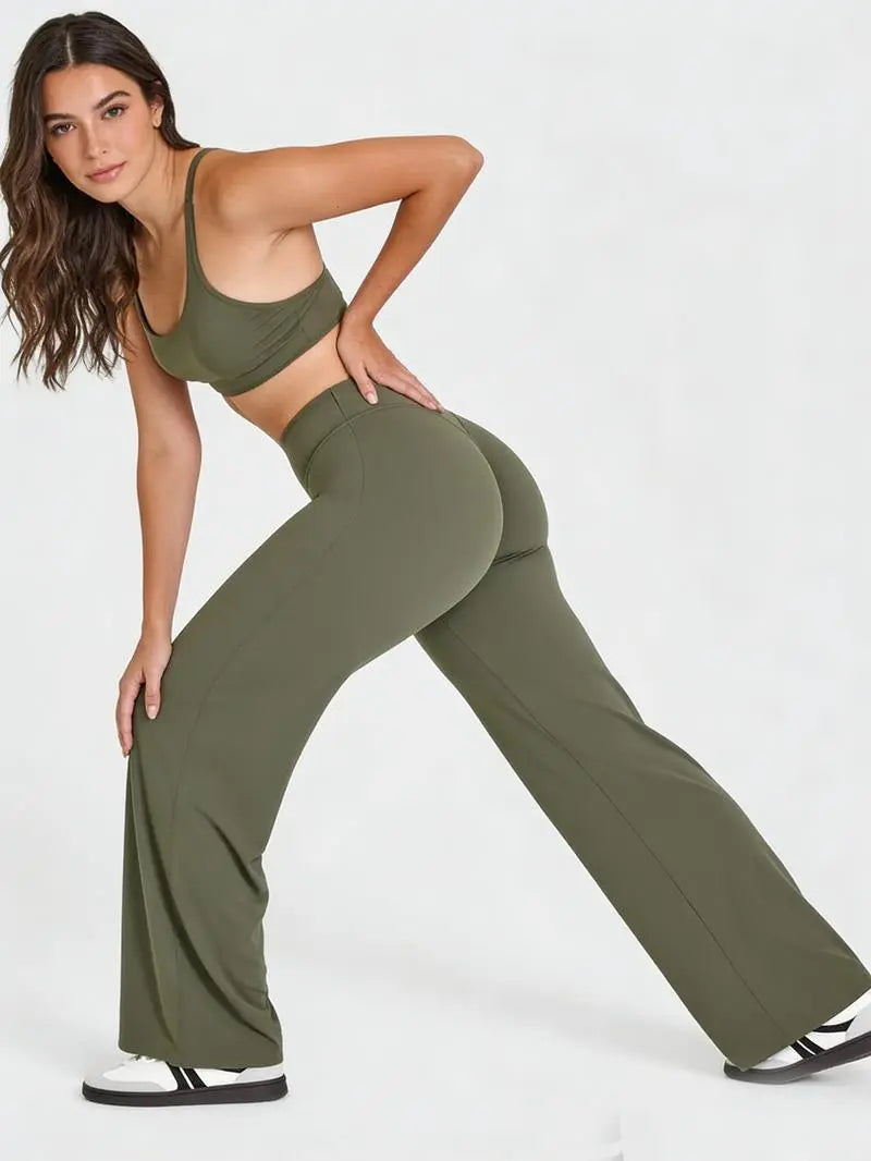 Straight Leg Bottoms Casual Pants