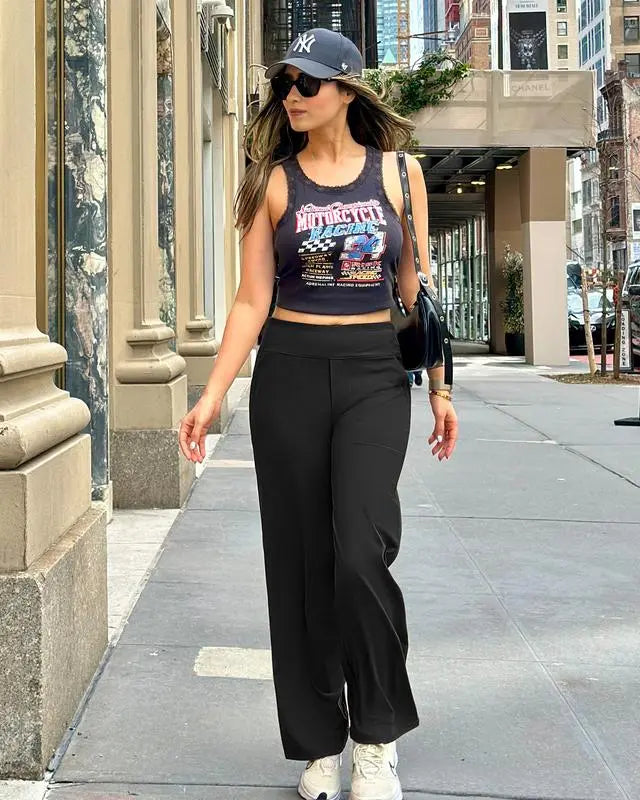 🔥8- PACK Women Loose High-Waist Business Casual Pants