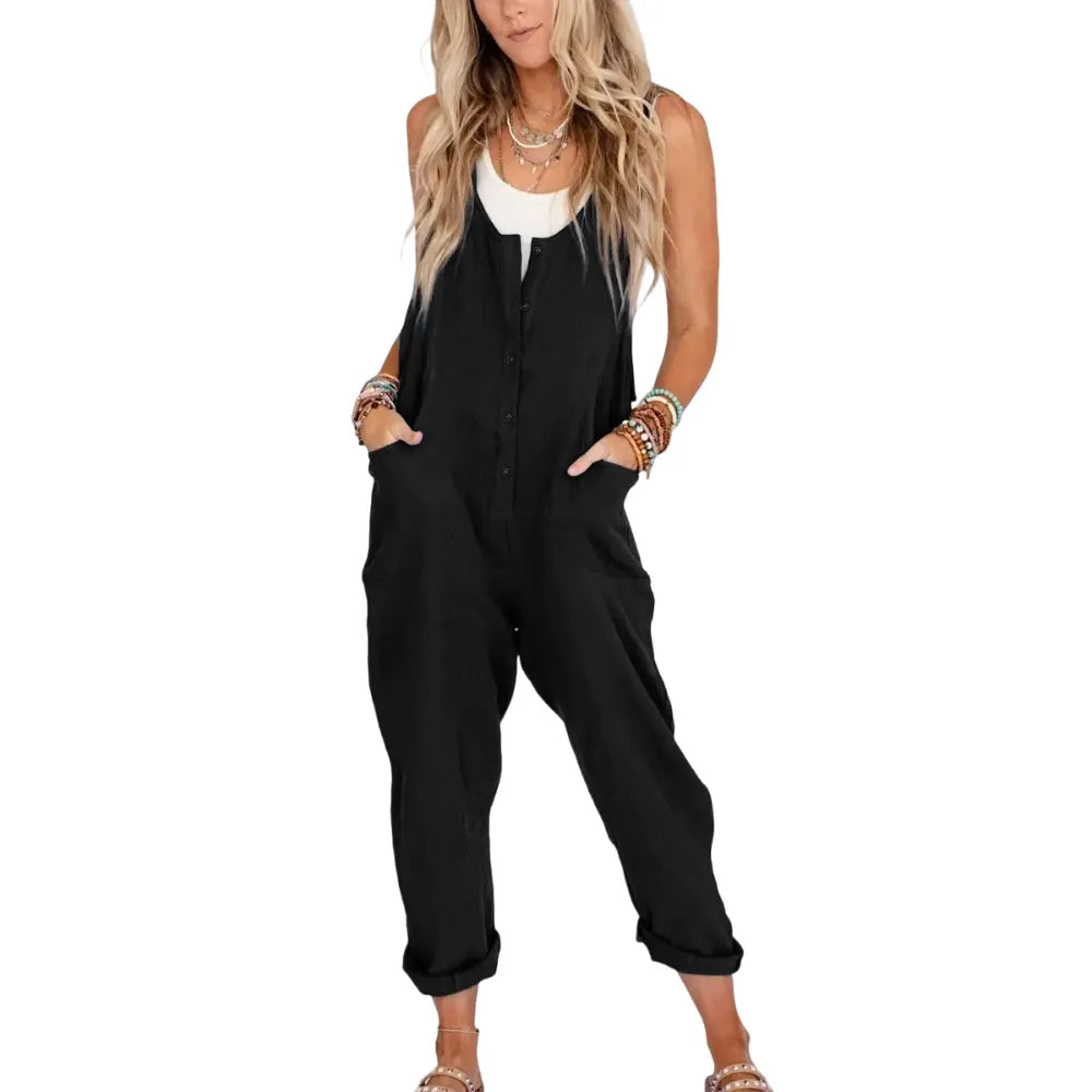 Women's Overalls Linen Cotton Jumpsuits