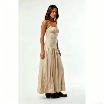 Your Favorite Women's Ava Linen Bustier Maxi Dress