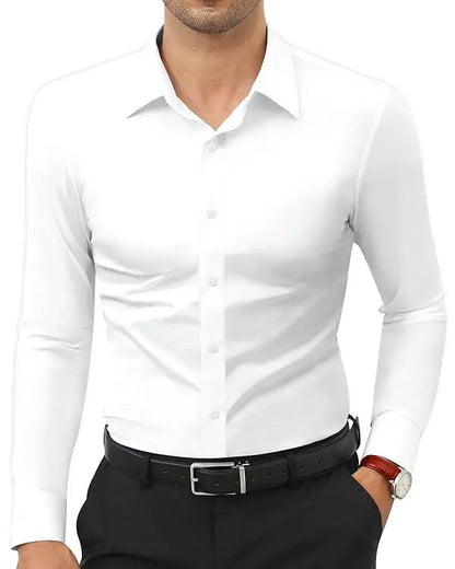 Men’s Slim Fit Stretch Dress Shirt – 16-Way Stretch, Wrinkle-Free