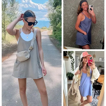 Special Sale❤️Womens Summer Sleeveless Mini Dress V Neck Spaghetti