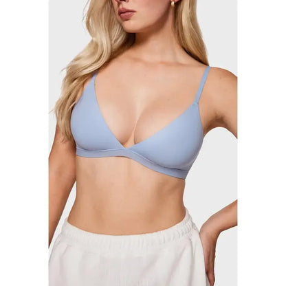 Women's Deep V, Unlined, Seamless, Wire-Free Triangle Bra