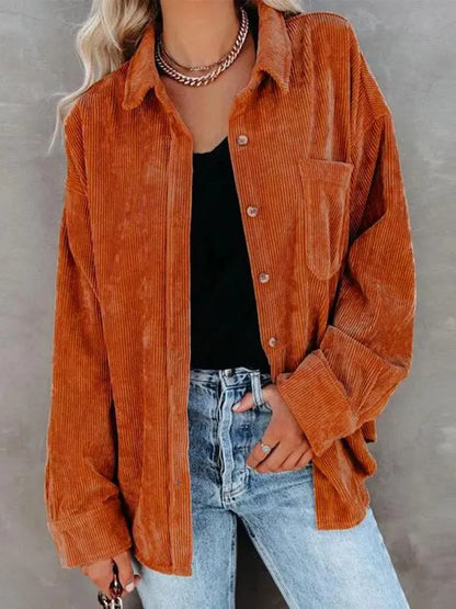 ✨Women's Plain Collared Minimalist Button Front Collared Blouse🔥