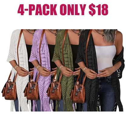 Women's knitted cardigan loose open coat