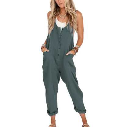 Women's Overalls Linen Cotton Jumpsuits