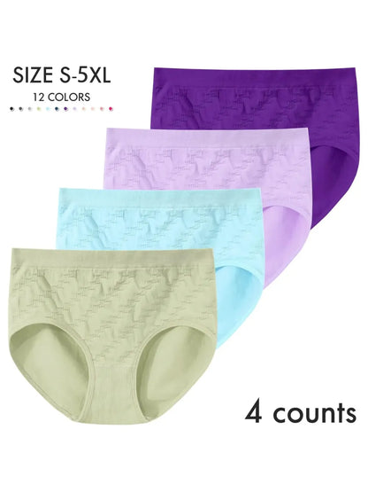 100% COTTON Women's Solid Color Panty, Breathable Comfortable Panty for Daily Wear