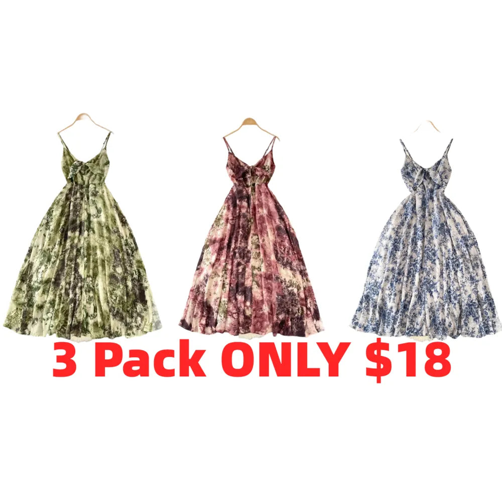 Women's Boho Floral Cami A-Line Summer Dress