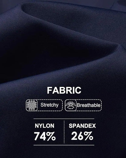 Men's Stretch Dress Pants No Iron Golf Pants Expandable Waist Flat Front Business Casual Pants