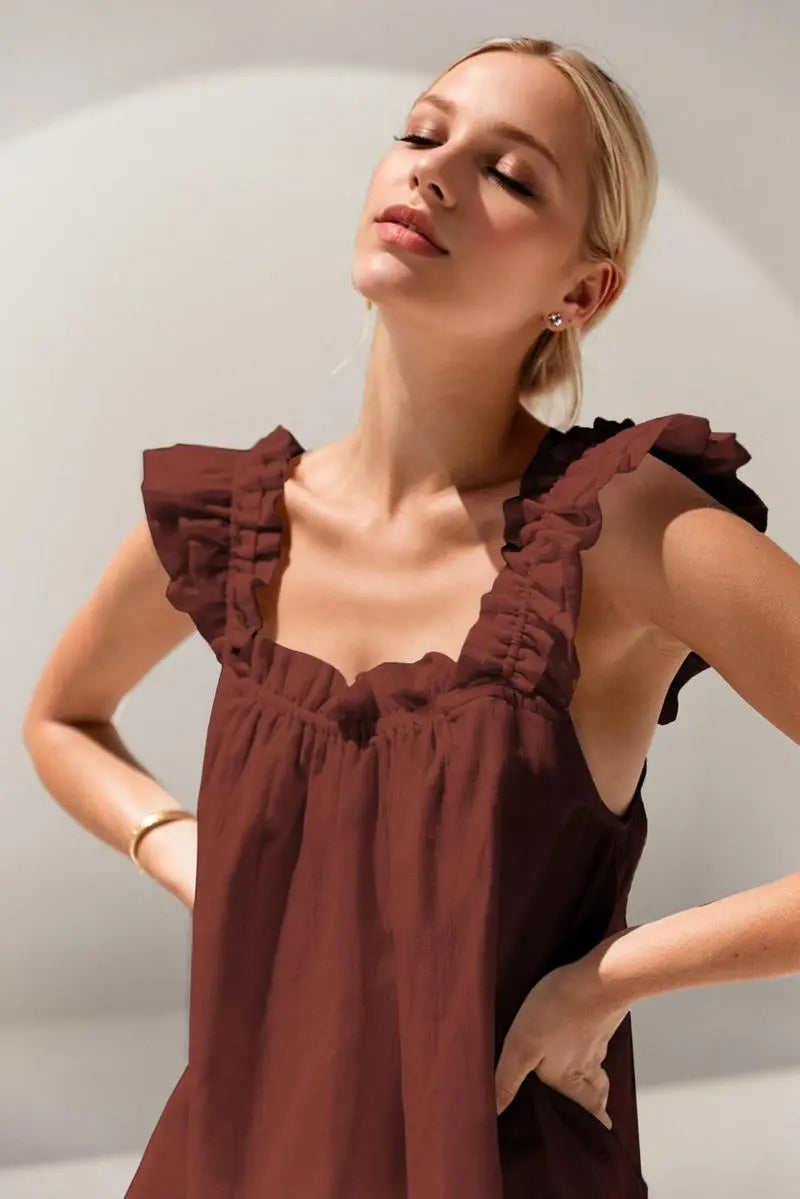 Womens Soft Tank Top and Shorts Sleepwear Set