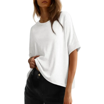 2026 New Women's Loose Fit Plus Size Basic T-Shirt