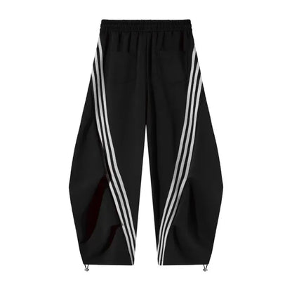 Flooo Loose Wide Leg Striped Track Pants