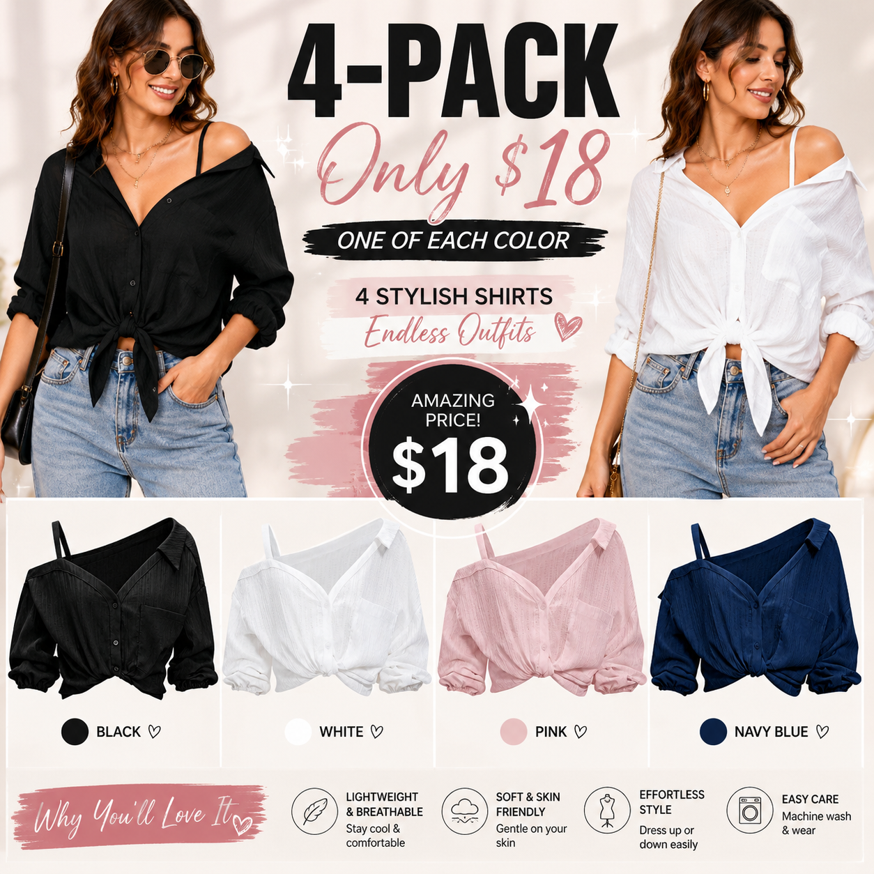 Spring Summer Asymmetric Cold Shoulder Blouse Women